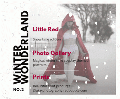 Little red cosplay snow