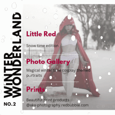 Little red cosplay snow