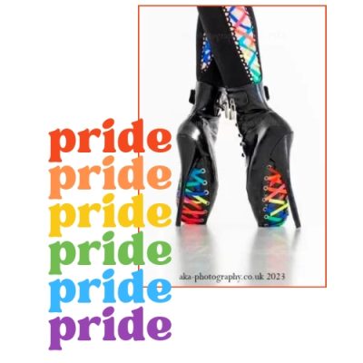 Pride rainbow laced ballet heels