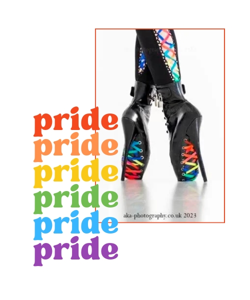 Pride rainbow laced ballet heels