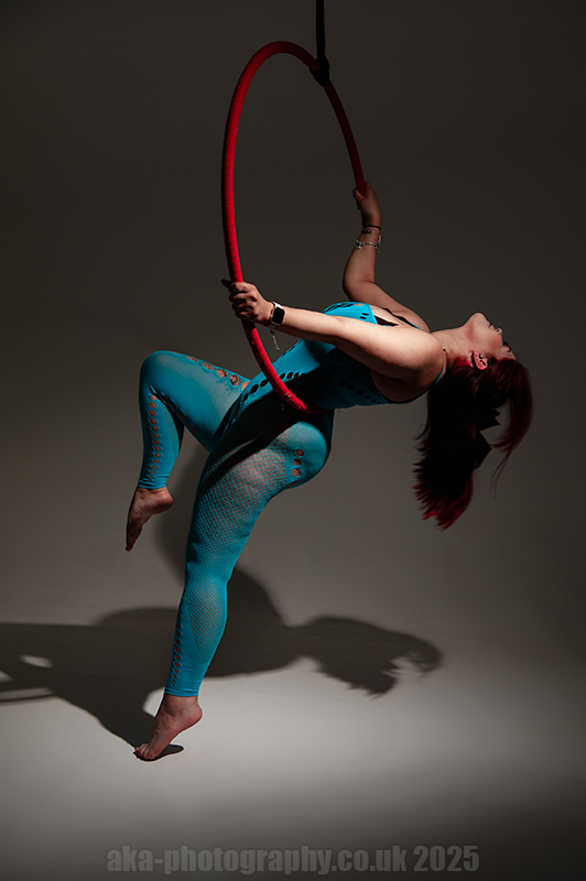 Aerial hoop pose