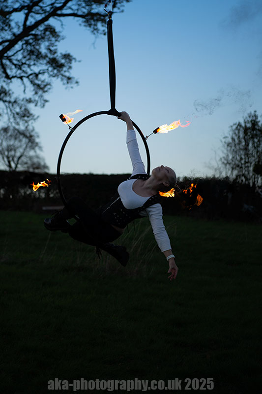 Fire lyra performer