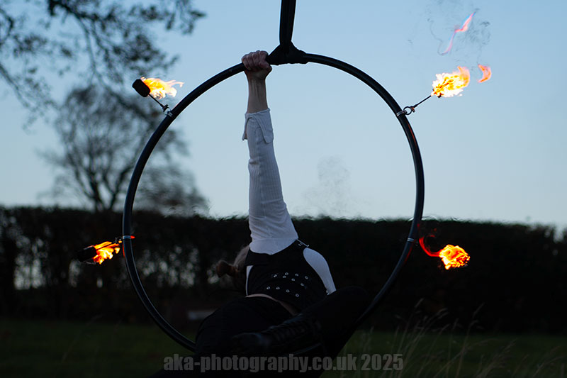 Fire lyra performer