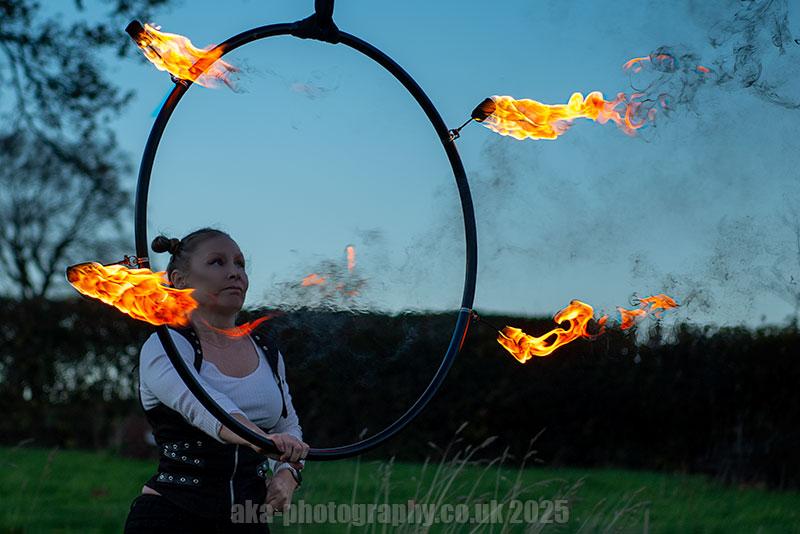 Fire lyra performer