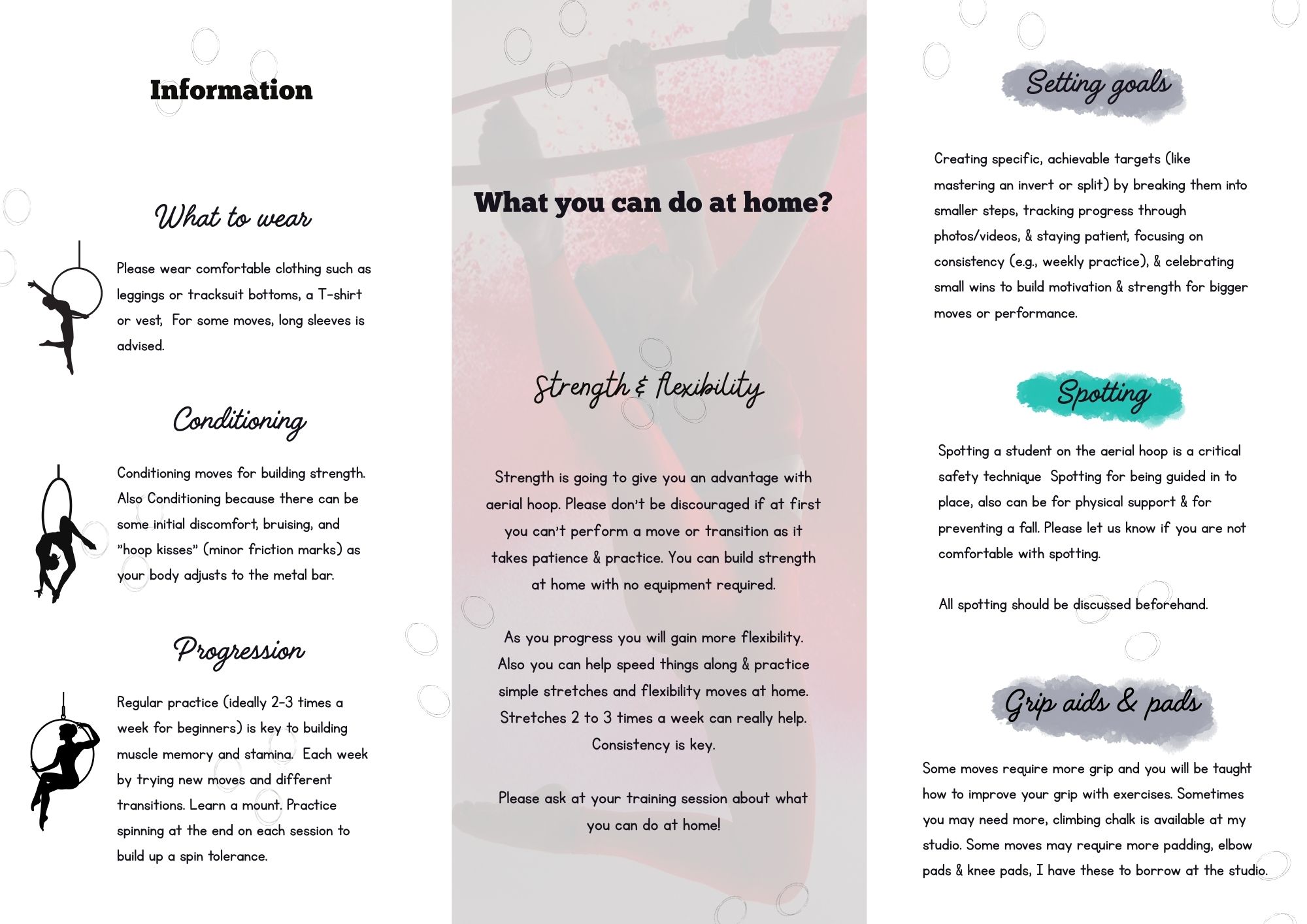 Aerial hoop sessions and packages