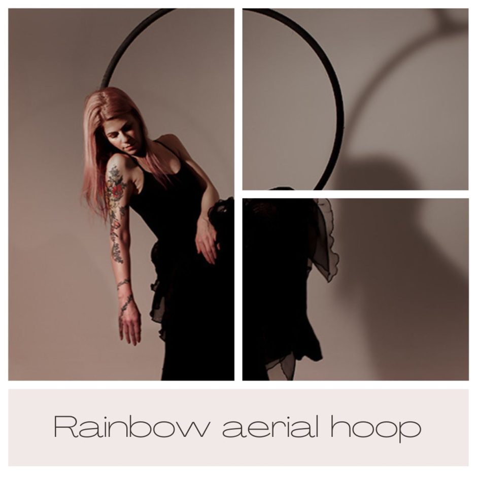 Rainbow aerial hoop
