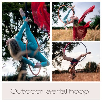 Outdoor aerial hoop