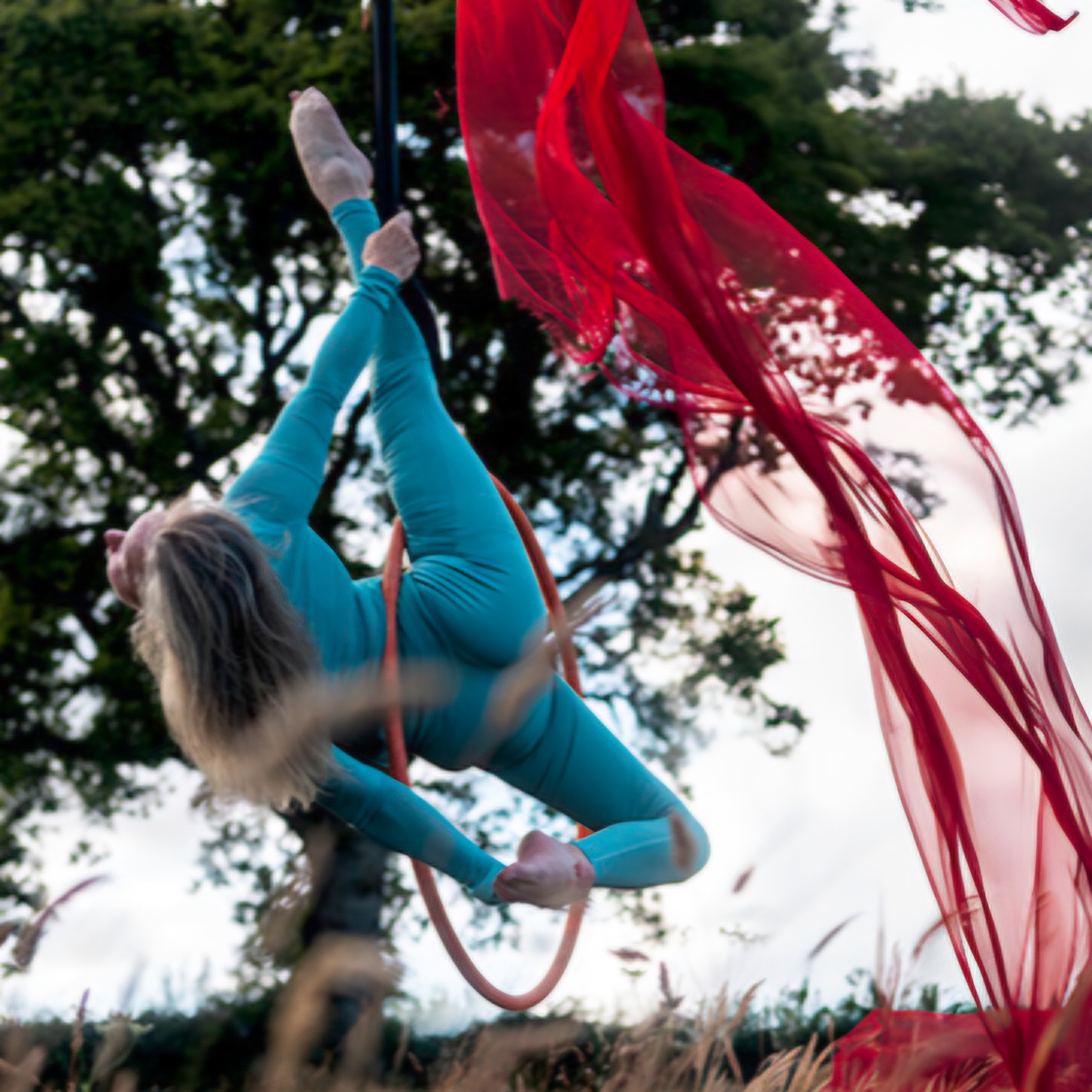 Outdoor aerial hoop 
